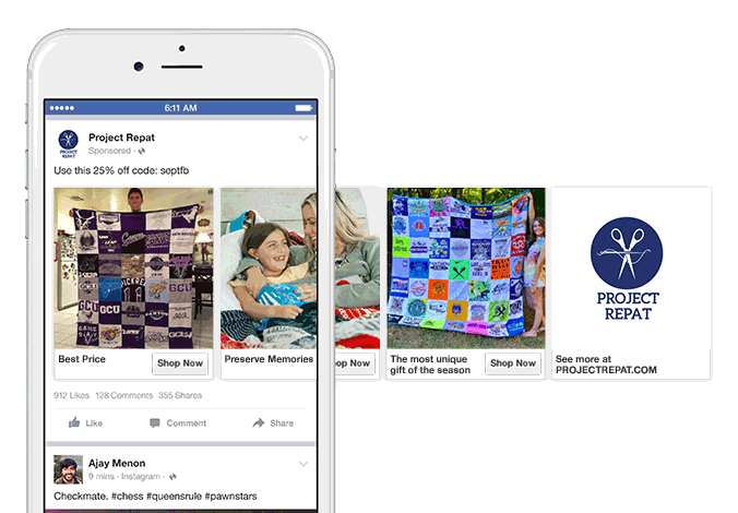 Project Repat: Carousel ad examples that tell a story Project Repat: Carousel ad examples that tell a story