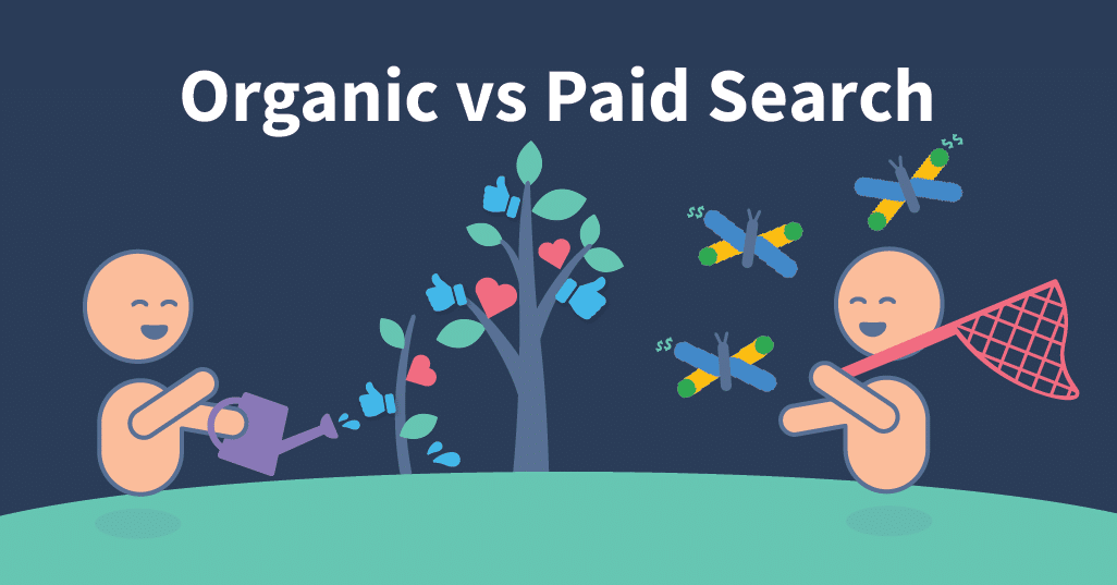 organic vs paid search blog header