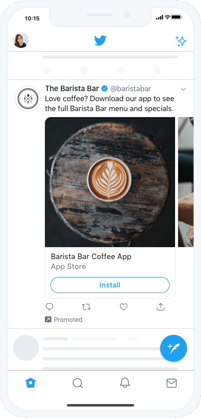 app install twitter carousel